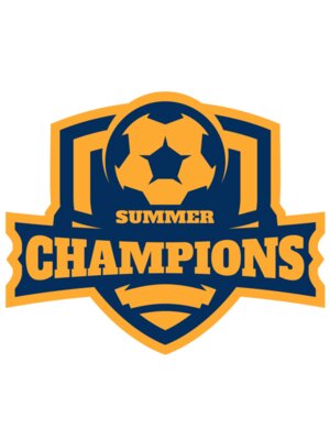 Champions Summer Soccer logo template